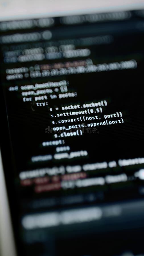 Цикл открытия порта Python с использованием сокетов бесплатная иллюстрация