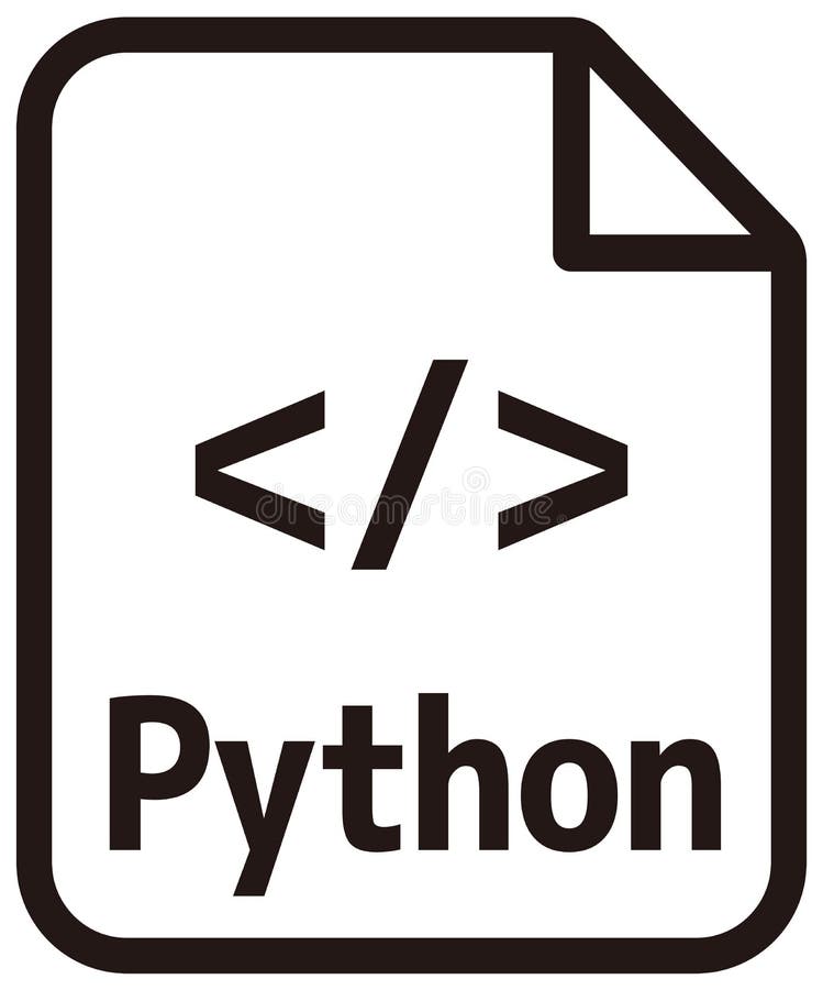 Python icon | Major programming language vector icon illustration stock illustration