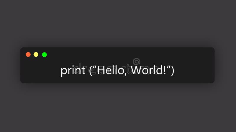 Python programming code close in rectangular box vector illustration