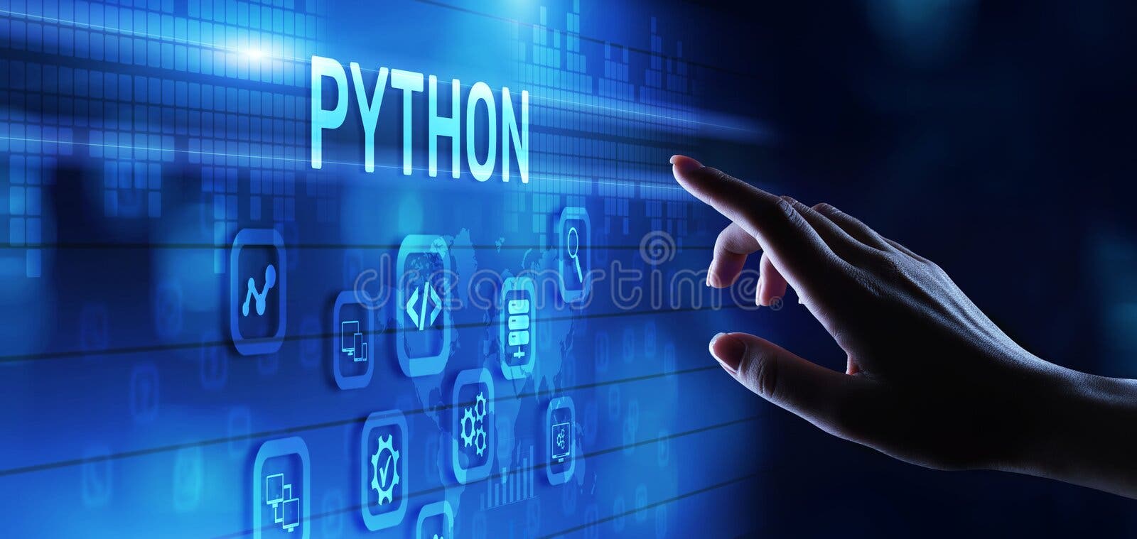 Python Programming Developer Code. HTML and CSS Code Developing ...