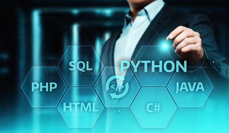 Python Programming Language Web Development Coding Concept royalty free stock photos