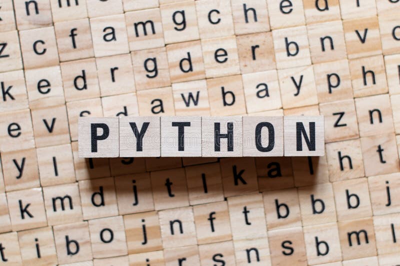 Python编程语言词概念 免版税库存照片