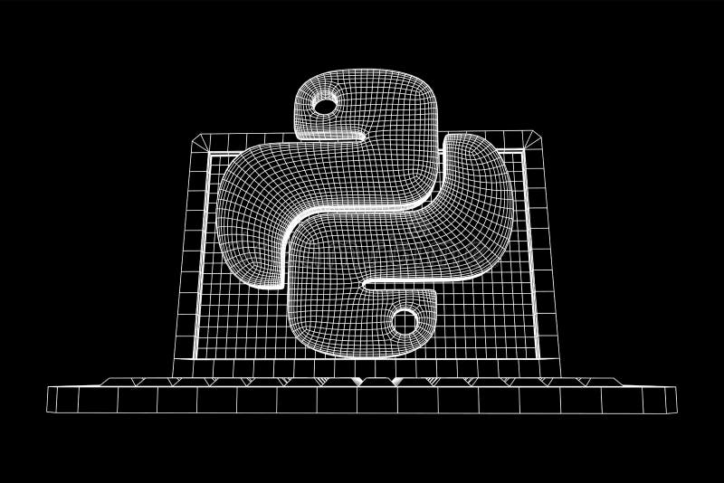 Python代码语言符号 向量例证