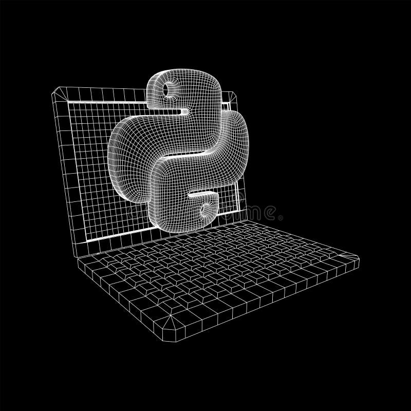 Python 代码语言标志 皇族释放例证