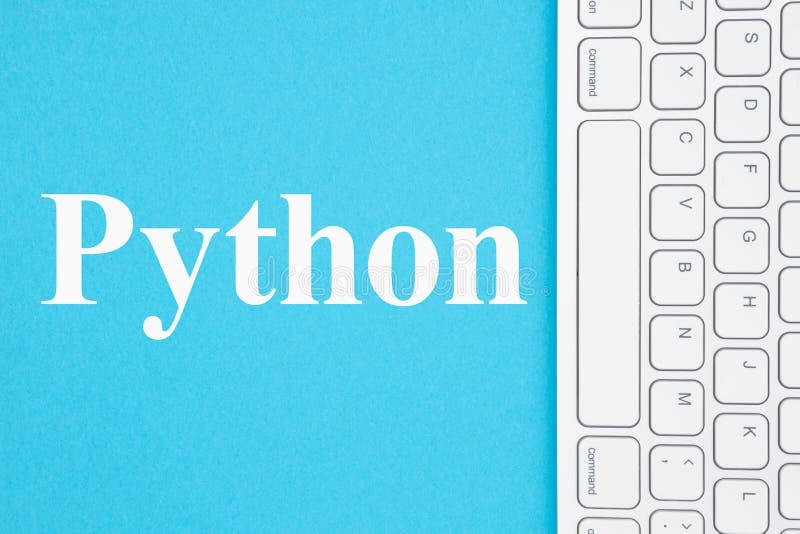 Python 消息，带有灰色键盘 免版税库存图片