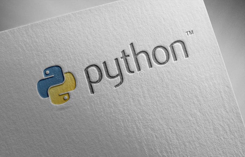 Python 3 在纸张纹理上 免版税库存图片
