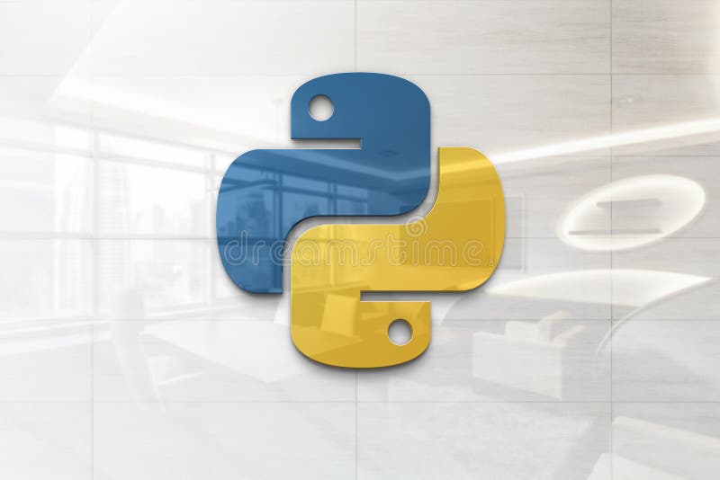光滑的办公墙上的python真实纹理 库存例证