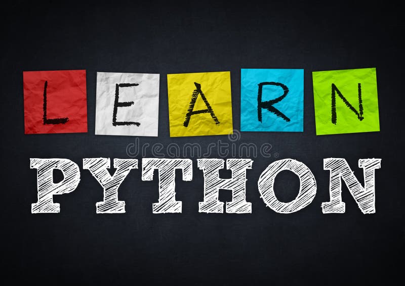 学习 Python - 编程语言 库存照片