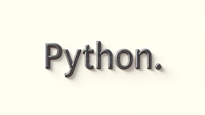 简洁背景中展示Python一词的时尚排版设计 库存例证
