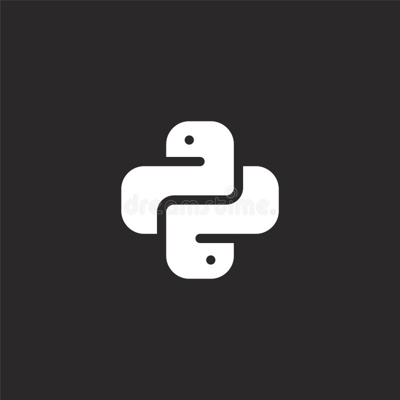 Python图标。用于网站设计和移动应用开发的填充Python图标。来自填充开发系列的Python图标 向量例证