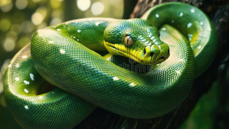 饮食绿树python插图护理附件湿度温度寿命行为饮食绿树python AI生成.