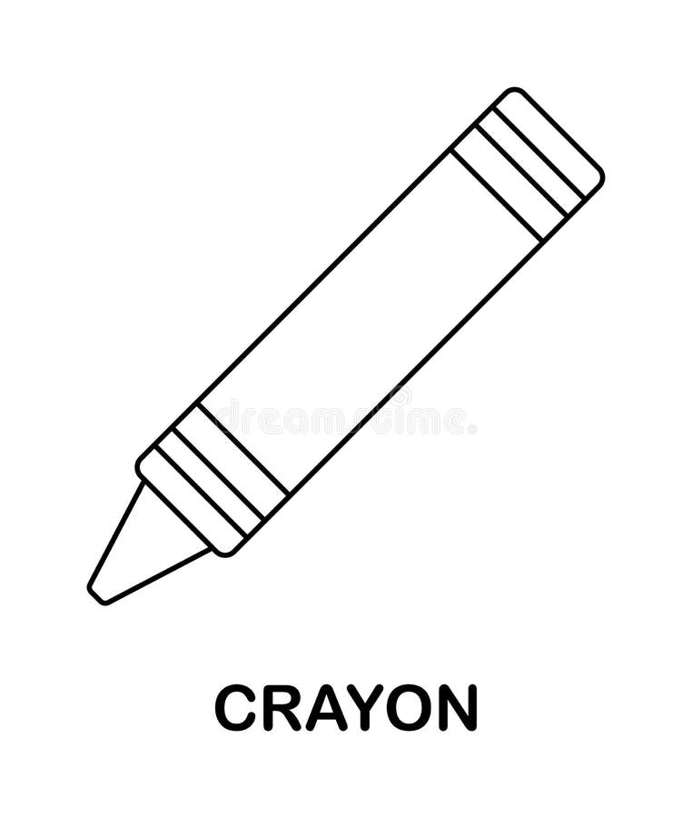 Página para colorir com Crayon para crianças ilustração do vetor