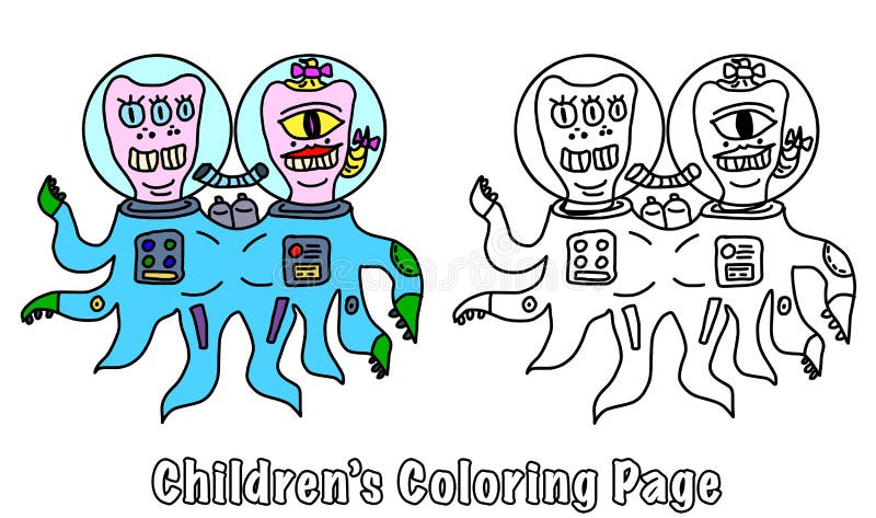 Página da coloração para crianças ilustração stock Página da coloração para crianças ilustração stock
