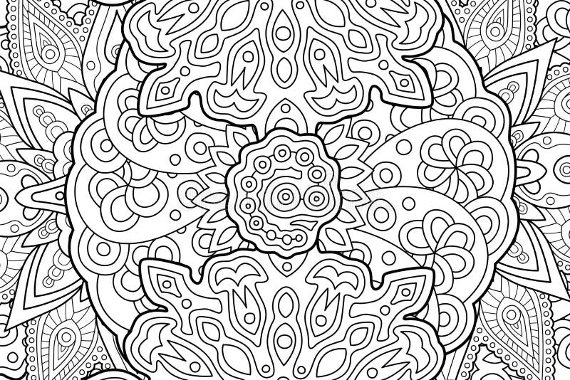 Página del libro de colorear con arte abstracto del rectángulo libre illustration