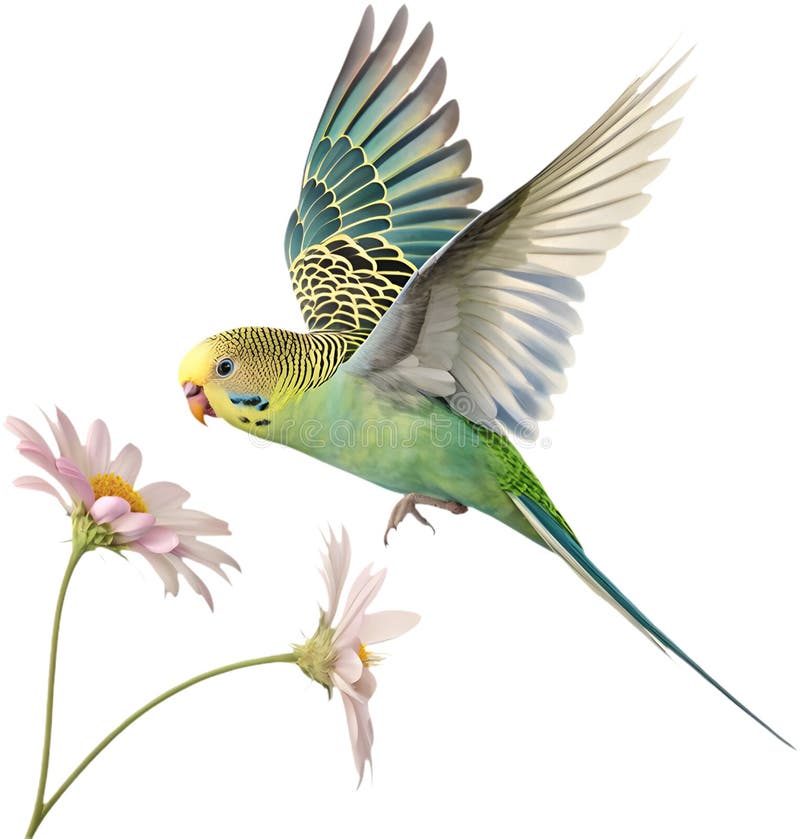 Pájaro Bugerigar brillante con colores vivos que muestran un encanto único. libre illustration