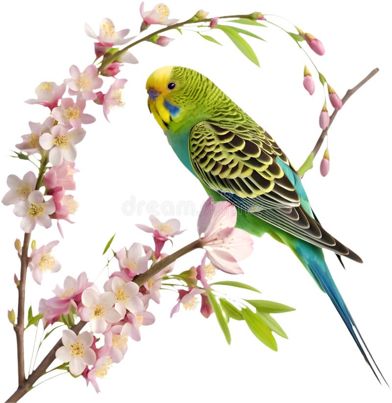 Pájaro Bugerigar brillante con colores vivos que muestran un encanto único. libre illustration