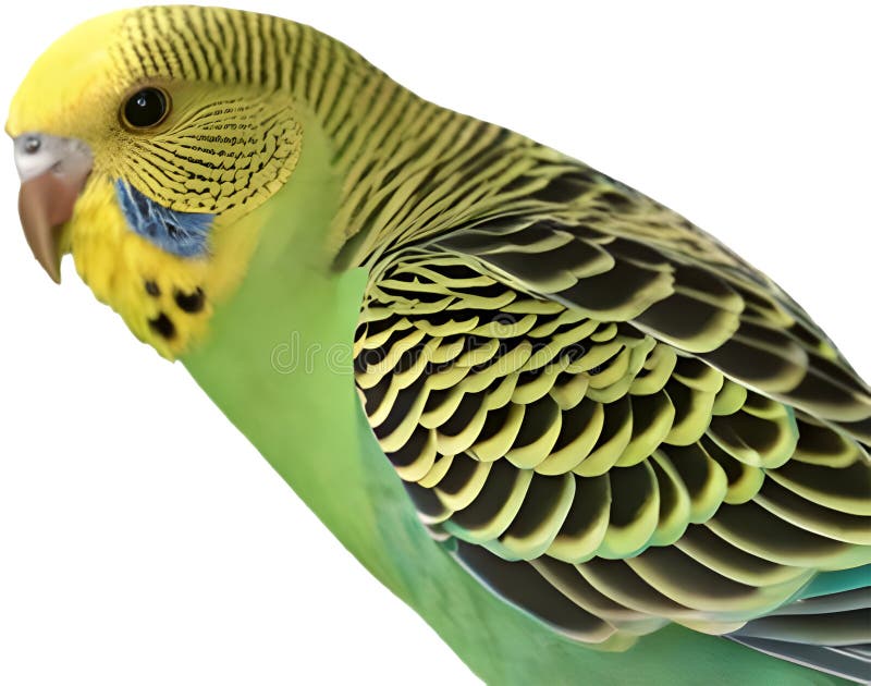 Pájaro Bugerigar brillante con colores vivos que muestran un encanto único. ilustración del vector
