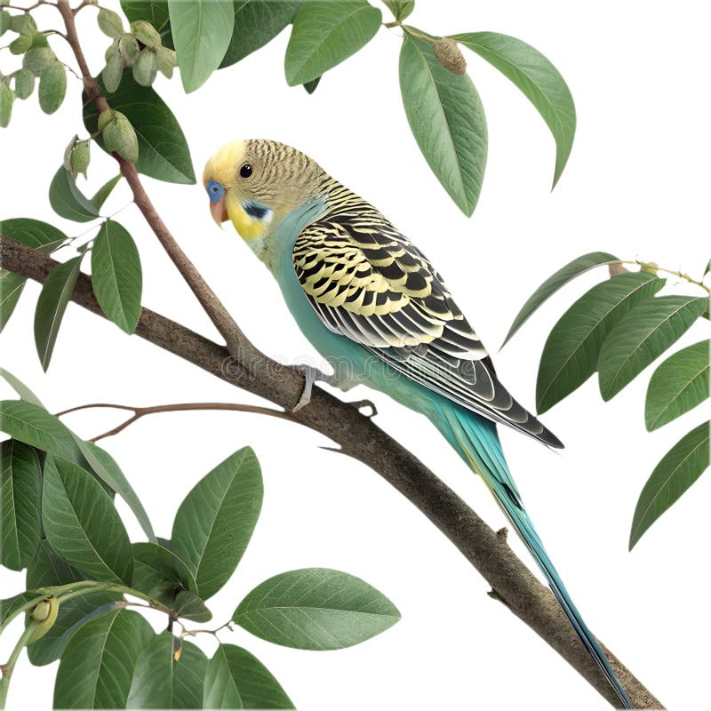 Pájaro Bugerigar brillante con colores vivos que muestran un encanto único. ilustración del vector