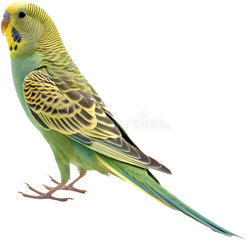 Pájaro Bugerigar brillante con colores vivos que muestran un encanto único. ilustración del vector
