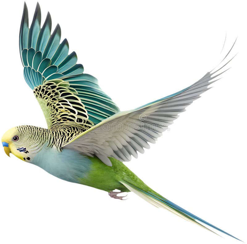 Pájaro Bugerigar brillante con colores vivos que muestran un encanto único. stock de ilustración