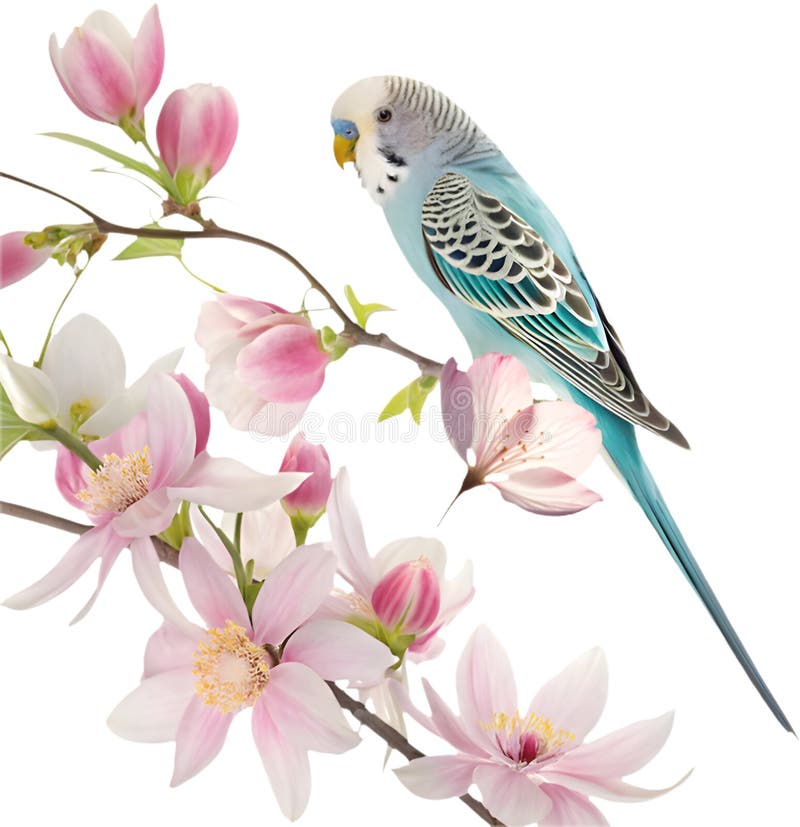 Pájaro Bugerigar brillante con colores vivos que muestran un encanto único. ilustración del vector