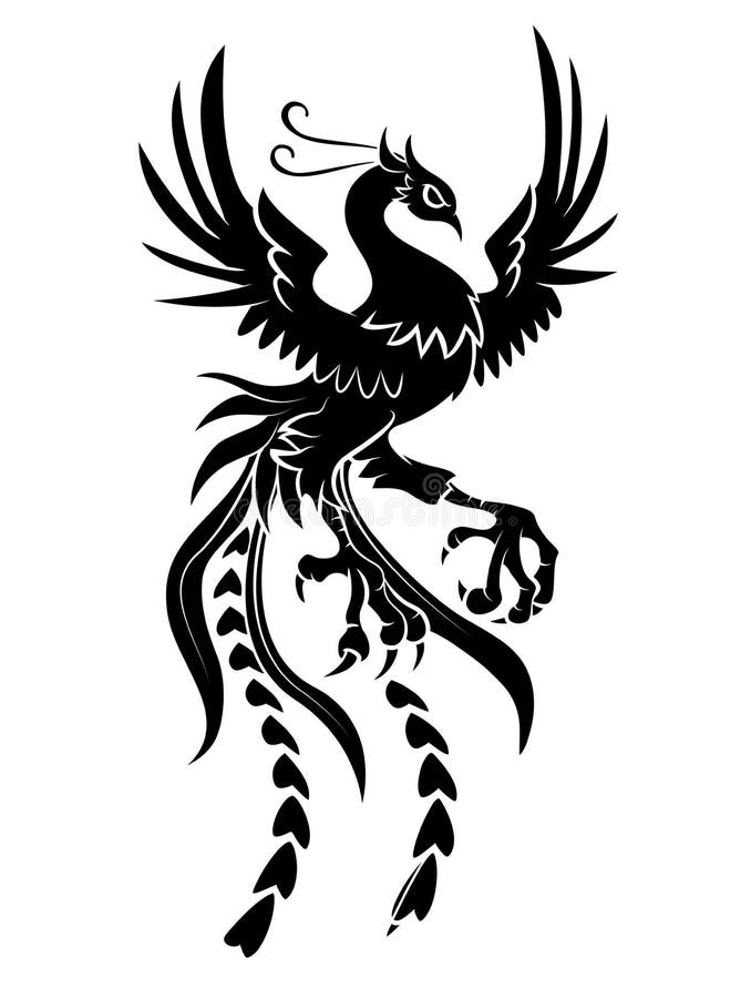 Pájaro de Phoenix ilustración del vector Pájaro de Phoenix ilustración del vector
