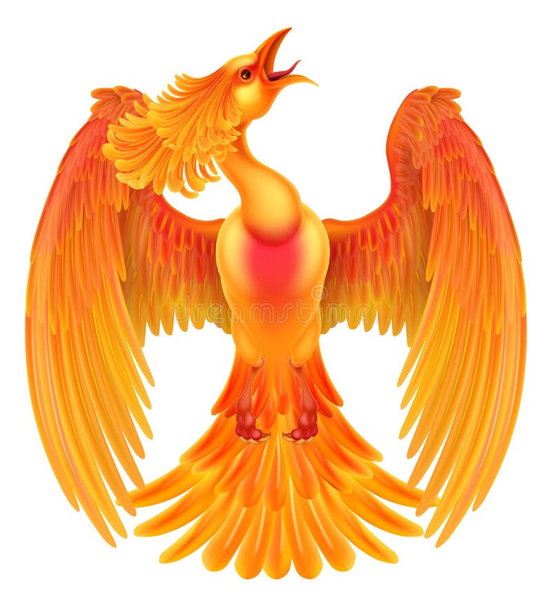 Pájaro del fuego de Phoenix ilustración del vector Pájaro del fuego de Phoenix ilustración del vector