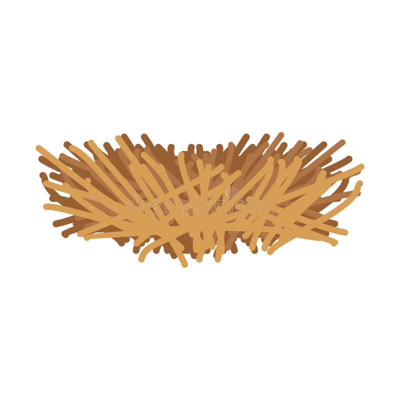 Pájaro vacío de la jerarquía aislado Casa del pájaro hecha de ramas Vector IL stock de ilustración Pájaro vacío de la jerarquía aislado Casa del pájaro hecha de ramas Vector IL stock de ilustración