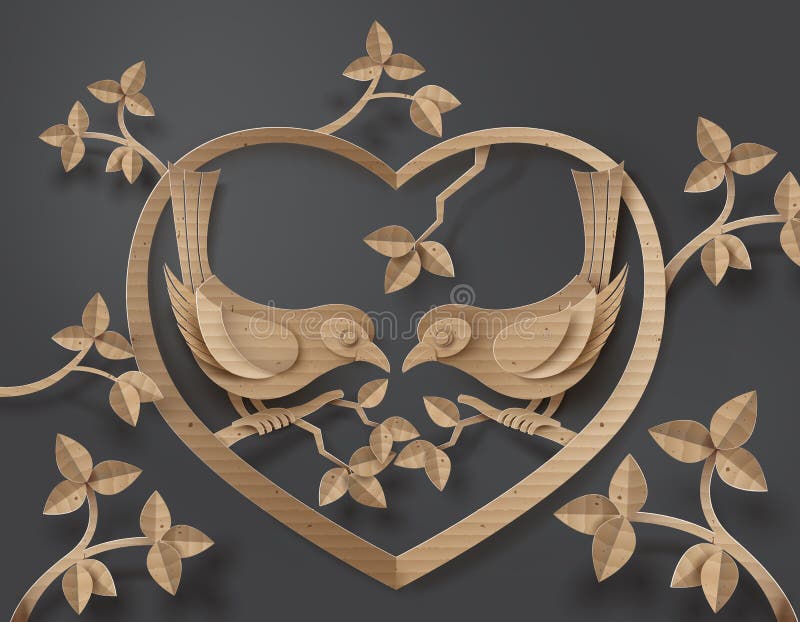 Pássaro no amor ilustração do vetor Pássaro no amor ilustração do vetor