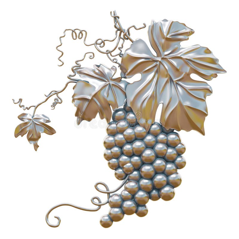 Pátina do ouro das uvas ilustração stock Pátina do ouro das uvas ilustração stock