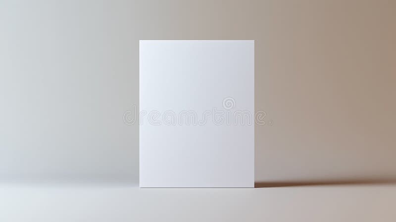 Pânze albe și curate verticale în picioare pe un fundal neutru cu umbre subtile royalty free illustration