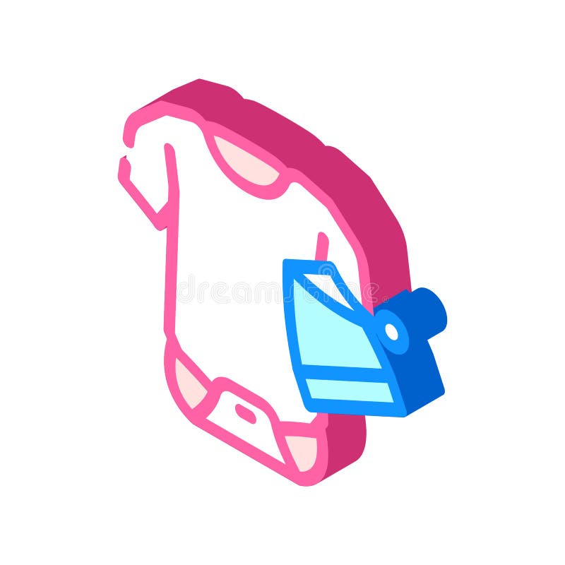 Pânză pentru ilustrarea vectorului de pictograme izometrice nou-născuți pentru copii royalty free illustration