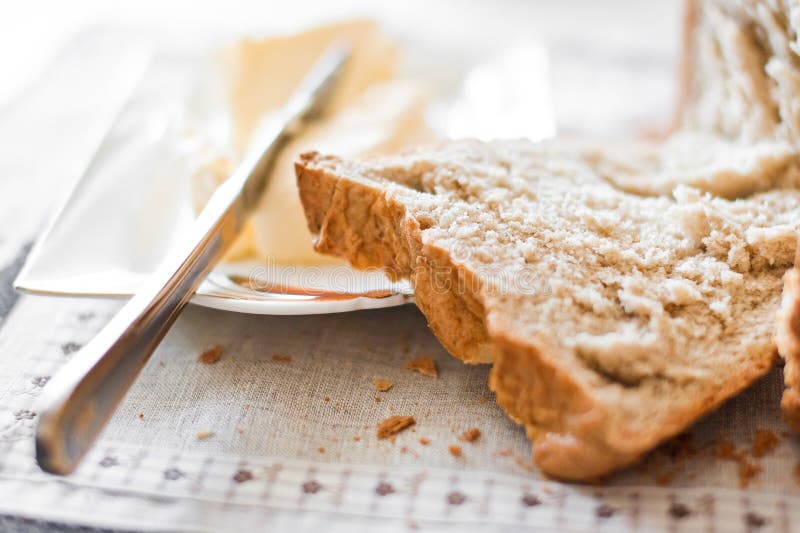 Pão com manteiga imagem de stock Pão com manteiga imagem de stock