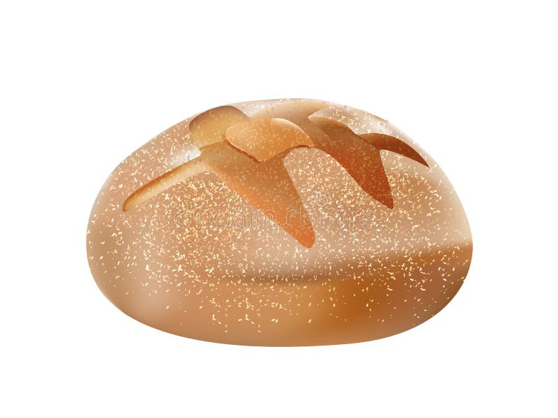 Pão 3d realístico isolado ilustração stock Pão 3d realístico isolado ilustração stock