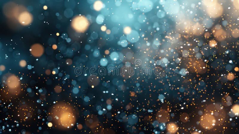 Pärlande snöfall med bak lyser festive silver och guldabstrakt julmassa och nytt års semesterbackfall med kopieringsutrymme stock illustrationer
