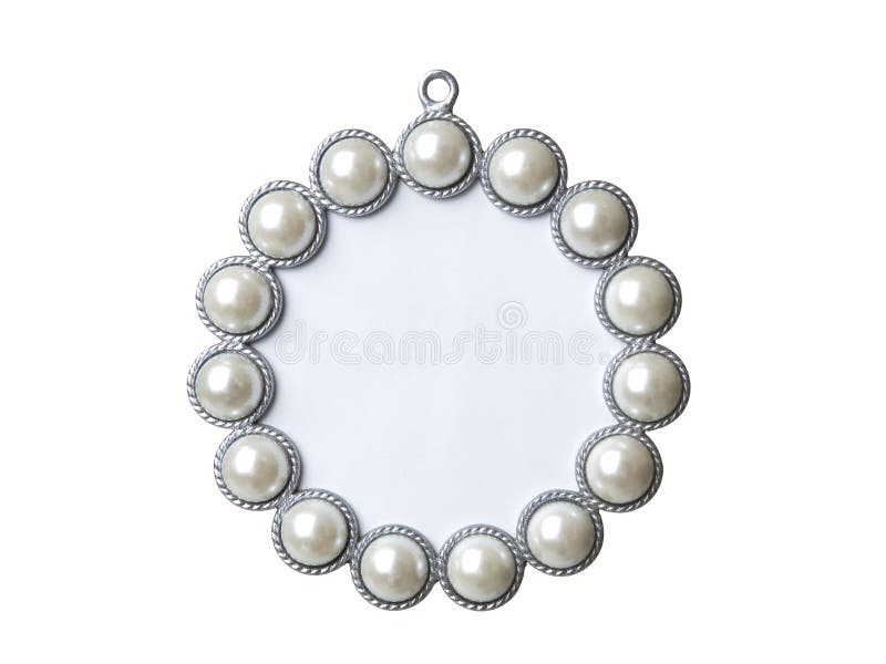 Pearl picture frame on pure white background. Pearl picture frame on pure white background