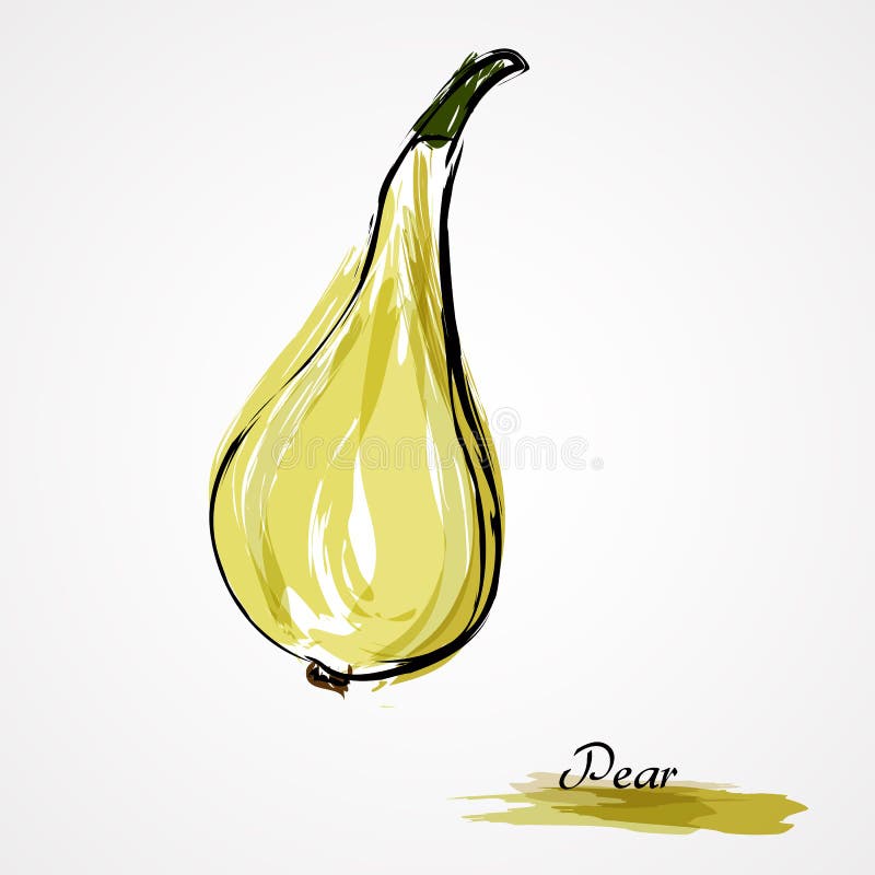 Päronfrukt vektor illustrationer