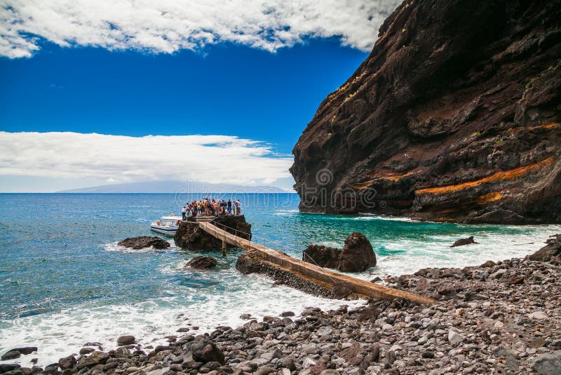 På Playaen de Masca arkivbilder På Playaen de Masca arkivbilder