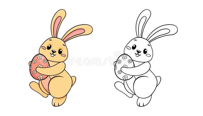 Påskbunt med påskägg stock illustrationer