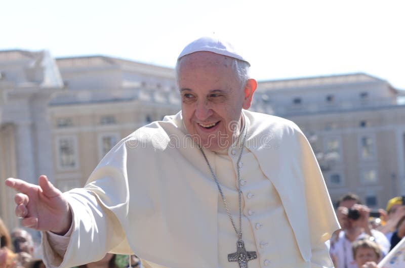 Påve Francis Portrait i Vatican City royaltyfria bilder Påve Francis Portrait i Vatican City royaltyfria bilder