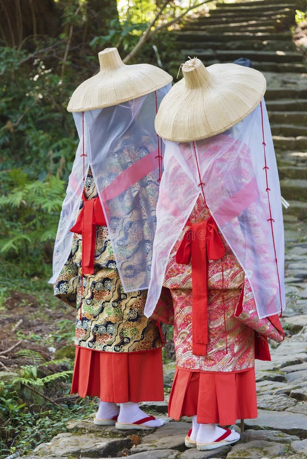 Pèlerinage dans la traînée de Kumano Kodo, Japon photos libres de droits Pèlerinage dans la traînée de Kumano Kodo, Japon photos libres de droits