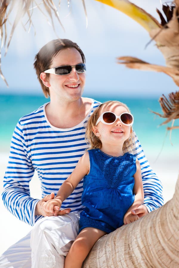 Père et descendant des vacances des Caraïbes images stock