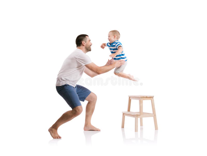 Père heureux avec son fils photo libre de droits Père heureux avec son fils photo libre de droits