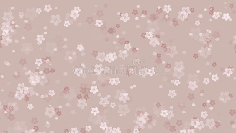 Pétales de fleurs de sakura tombant sur fond beige illustration de vecteur