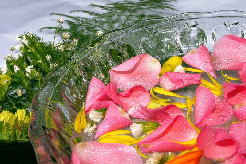 Pétales de Rose et station thermale photographie stock libre de droits Pétales de Rose et station thermale photographie stock libre de droits