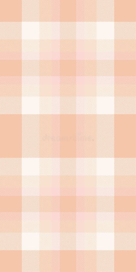 Pêche douce et motif de gingham blanc. Parfait pour les profils de sites web de design textile ou des projets d'artisanat. Un étab illustration libre de droits