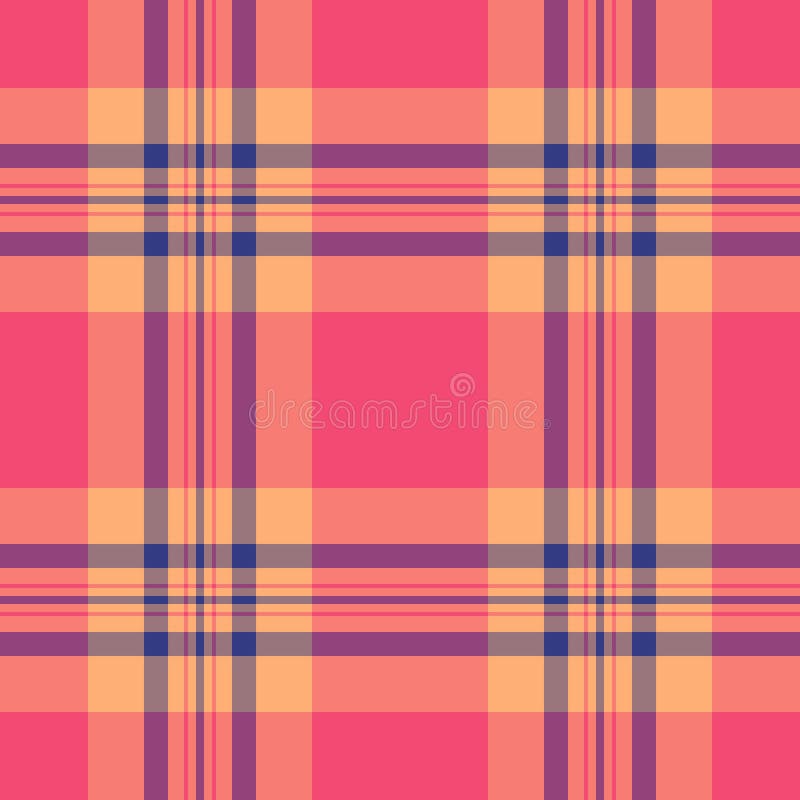 Pêssego de coral vibrante e padrão de planalto roxo. Perfeito para o fundo ou embalagem de sites de design têxtil ilustração do vetor