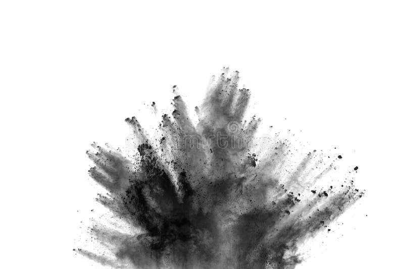 Particles of charcoal on white background,abstract powder splatted on white background,Freeze motion of black powder exploding or throwing black powder. Particles of charcoal on white background,abstract powder splatted on white background,Freeze motion of black powder exploding or throwing black powder.