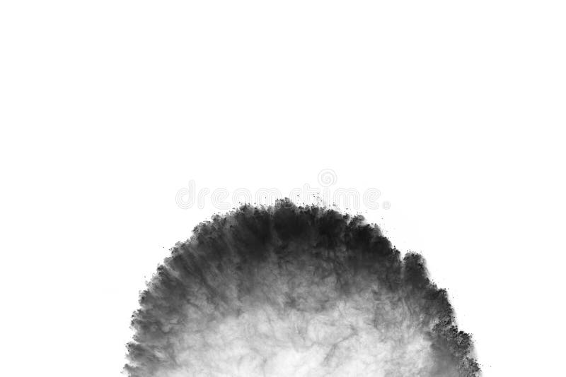 Particles of charcoal on white background,abstract powder splatted on white background,Freeze motion of black powder exploding or throwing black powder. Particles of charcoal on white background,abstract powder splatted on white background,Freeze motion of black powder exploding or throwing black powder.