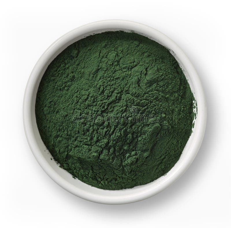 Pó de algas de Spirulina fotos de stock Pó de algas de Spirulina fotos de stock